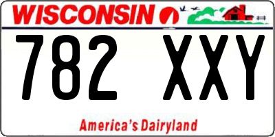 WI license plate 782XXY