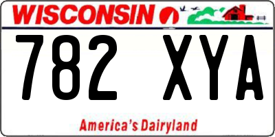 WI license plate 782XYA
