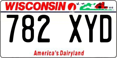 WI license plate 782XYD