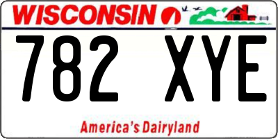 WI license plate 782XYE