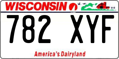 WI license plate 782XYF