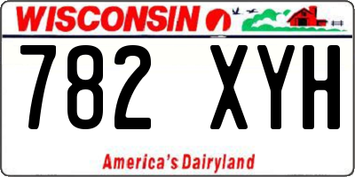 WI license plate 782XYH
