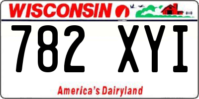 WI license plate 782XYI