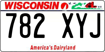 WI license plate 782XYJ