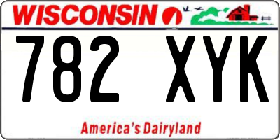 WI license plate 782XYK