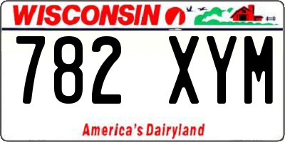 WI license plate 782XYM