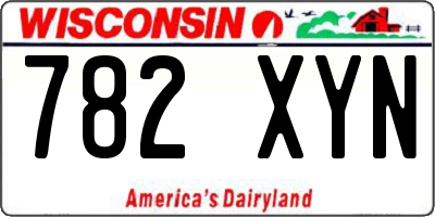 WI license plate 782XYN