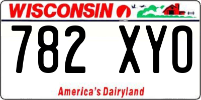WI license plate 782XYO