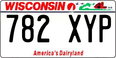 WI license plate 782XYP