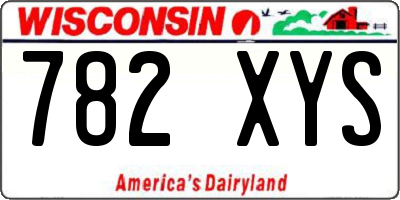 WI license plate 782XYS