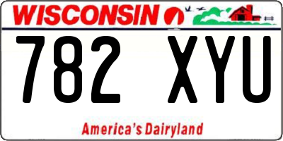 WI license plate 782XYU