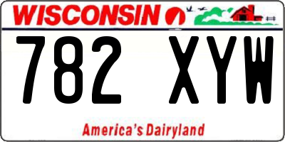 WI license plate 782XYW