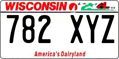 WI license plate 782XYZ