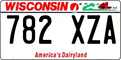 WI license plate 782XZA