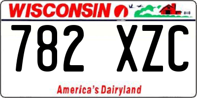 WI license plate 782XZC