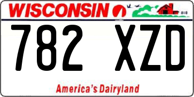 WI license plate 782XZD