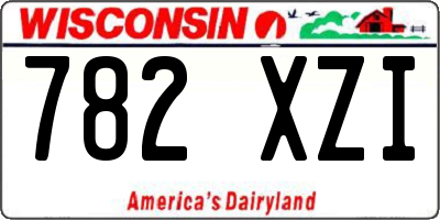 WI license plate 782XZI