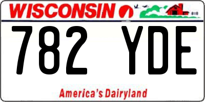 WI license plate 782YDE