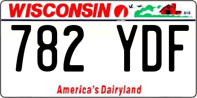 WI license plate 782YDF