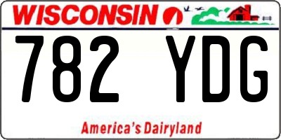 WI license plate 782YDG
