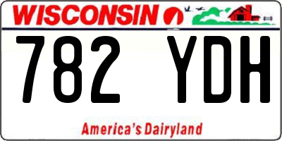 WI license plate 782YDH
