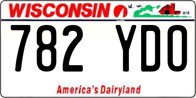 WI license plate 782YDO