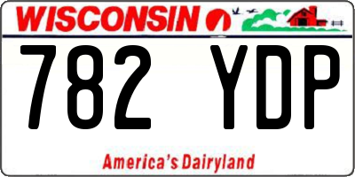 WI license plate 782YDP