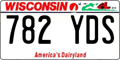 WI license plate 782YDS