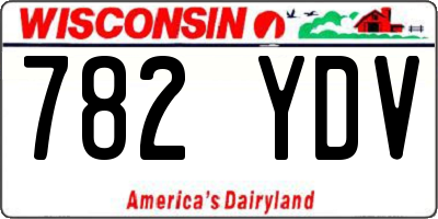 WI license plate 782YDV