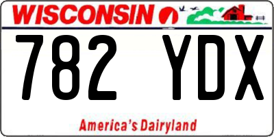 WI license plate 782YDX