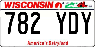 WI license plate 782YDY