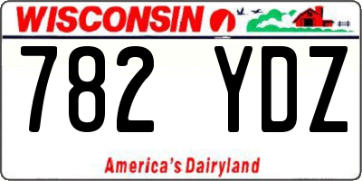 WI license plate 782YDZ