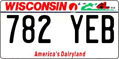 WI license plate 782YEB