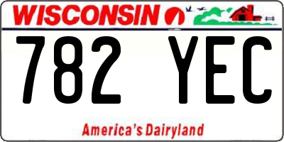WI license plate 782YEC