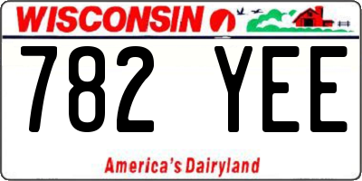 WI license plate 782YEE