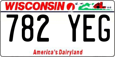 WI license plate 782YEG