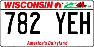 WI license plate 782YEH