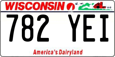 WI license plate 782YEI