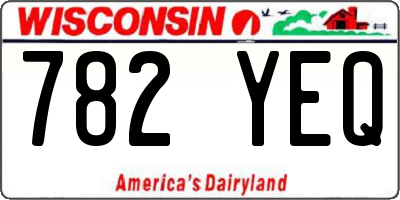 WI license plate 782YEQ