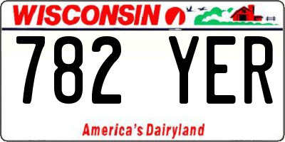 WI license plate 782YER