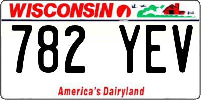 WI license plate 782YEV
