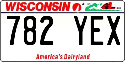 WI license plate 782YEX