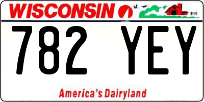WI license plate 782YEY