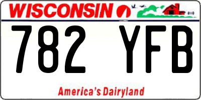 WI license plate 782YFB