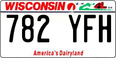 WI license plate 782YFH
