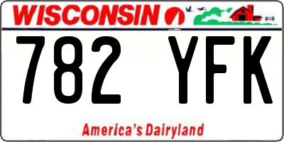 WI license plate 782YFK