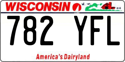 WI license plate 782YFL