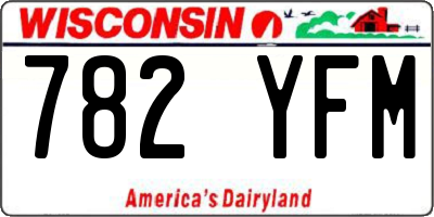 WI license plate 782YFM