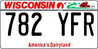 WI license plate 782YFR