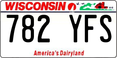 WI license plate 782YFS